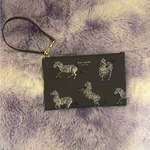 Kate Spade Black Zebra Wristlet *Rare*